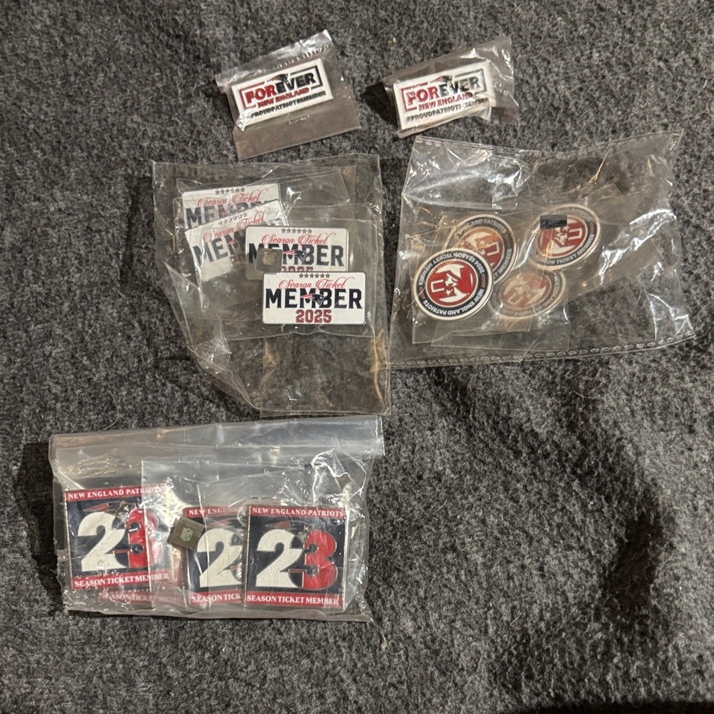 New England Patriots Member Pins and Badges